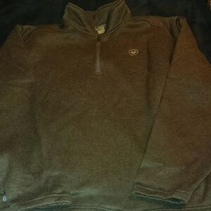 Ariat Men's Brown Zip-Up Sweater